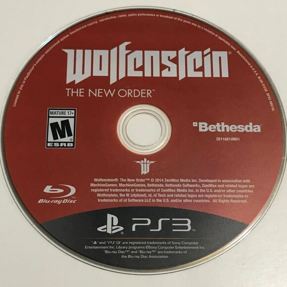 PS3 Wolfenstein The New Order Playstation 3 - Picture 1 of 2